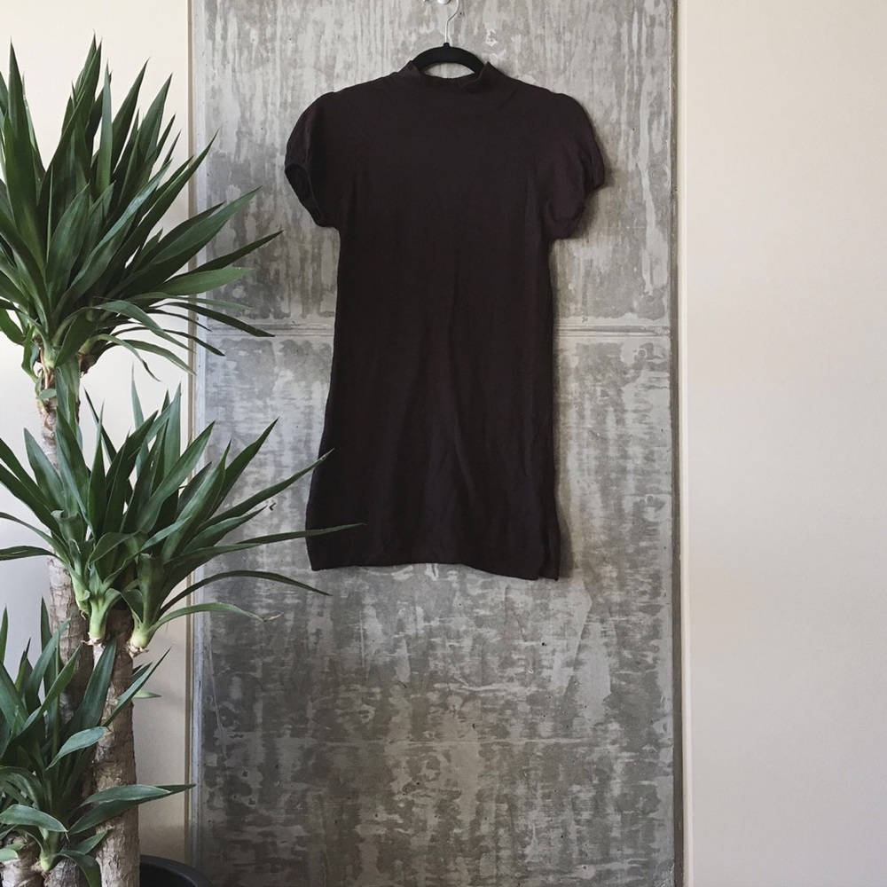 Mock Neck Lightweight Sweater Dress